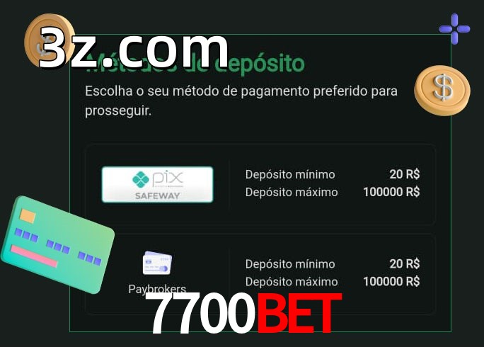 O cassino 7700BETbet oferece uma grande variedade de métodos de pagamento