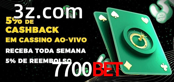 Promoções do cassino ao Vivo 7700BET